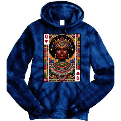 African Queen Card Melanin Black Pride Blm Juneteenth Tie Dye Hoodie