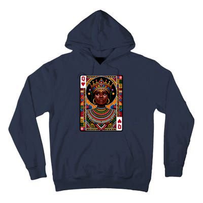 African Queen Card Melanin Black Pride Blm Juneteenth Tall Hoodie