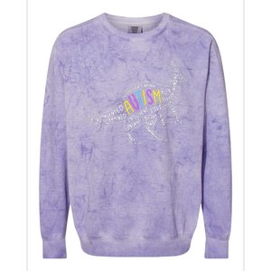 Autism Quotes Dinosaur Colorblast Crewneck Sweatshirt