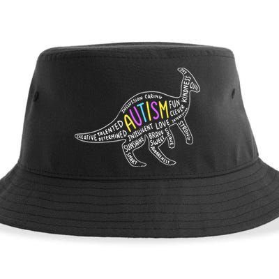 Autism Quotes Dinosaur Sustainable Bucket Hat