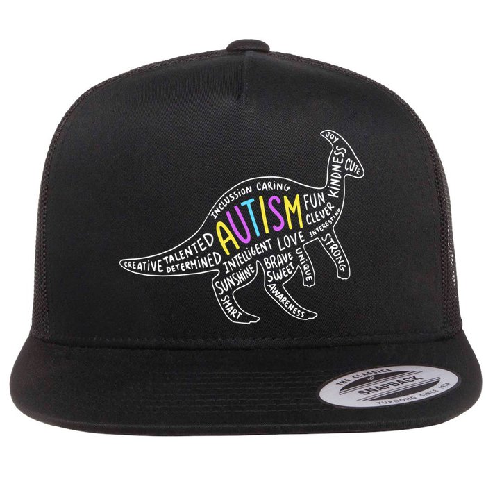 Autism Quotes Dinosaur Flatbill Hat
