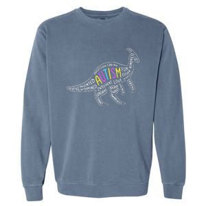 Autism Quotes Dinosaur Garment-Dyed Sweatshirt