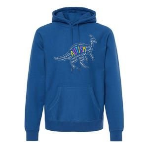 Autism Quotes Dinosaur Premium Hoodie