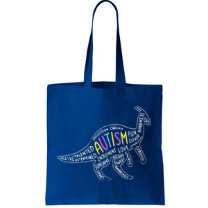 Autism Quotes Dinosaur Tote Bag