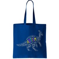 Autism Quotes Dinosaur Tote Bag