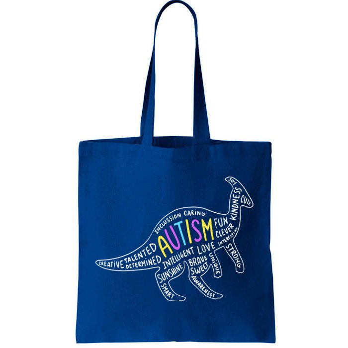 Autism Quotes Dinosaur Tote Bag