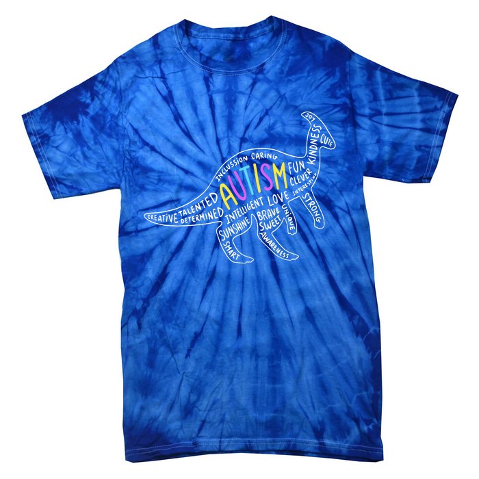 Autism Quotes Dinosaur Tie-Dye T-Shirt