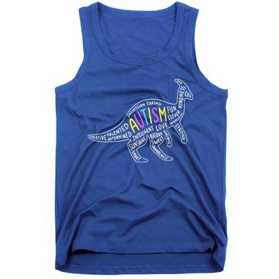 Autism Quotes Dinosaur Tank Top