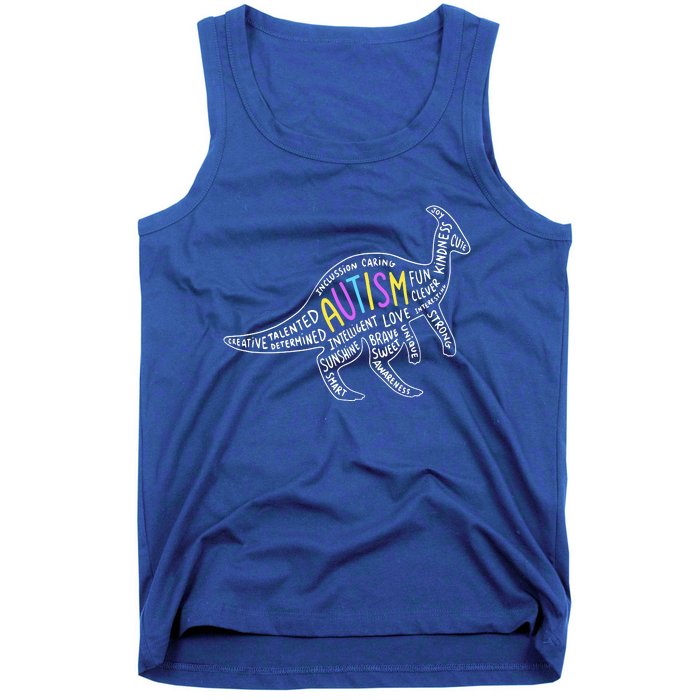 Autism Quotes Dinosaur Tank Top