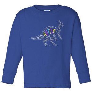 Autism Quotes Dinosaur Toddler Long Sleeve Shirt