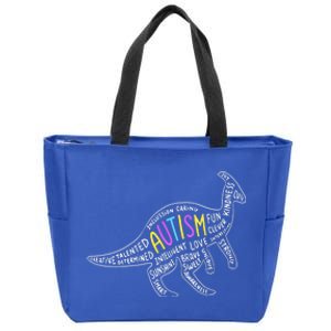 Autism Quotes Dinosaur Zip Tote Bag