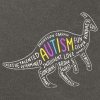 Autism Quotes Dinosaur Cotton Canvas Backpack