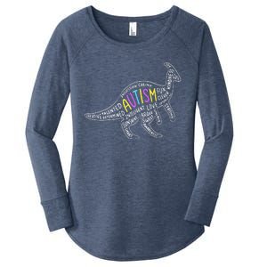 Autism Quotes Dinosaur Women's Perfect Tri Tunic Long Sleeve Shirt