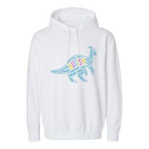 Autism Quotes Dinosaur Garment-Dyed Fleece Hoodie