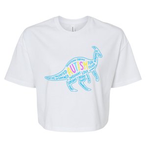 Autism Quotes Dinosaur Bella+Canvas Jersey Crop Tee