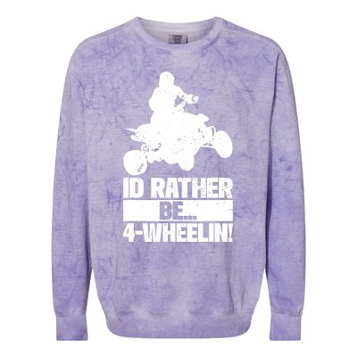 ATV Quad Four Wheeler Gear Off Roading ATV Quad Racing Colorblast Crewneck Sweatshirt