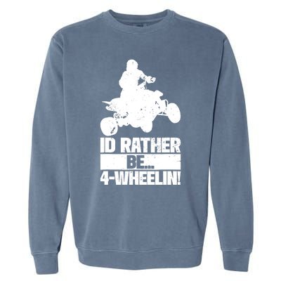 ATV Quad Four Wheeler Gear Off Roading ATV Quad Racing Garment-Dyed Sweatshirt