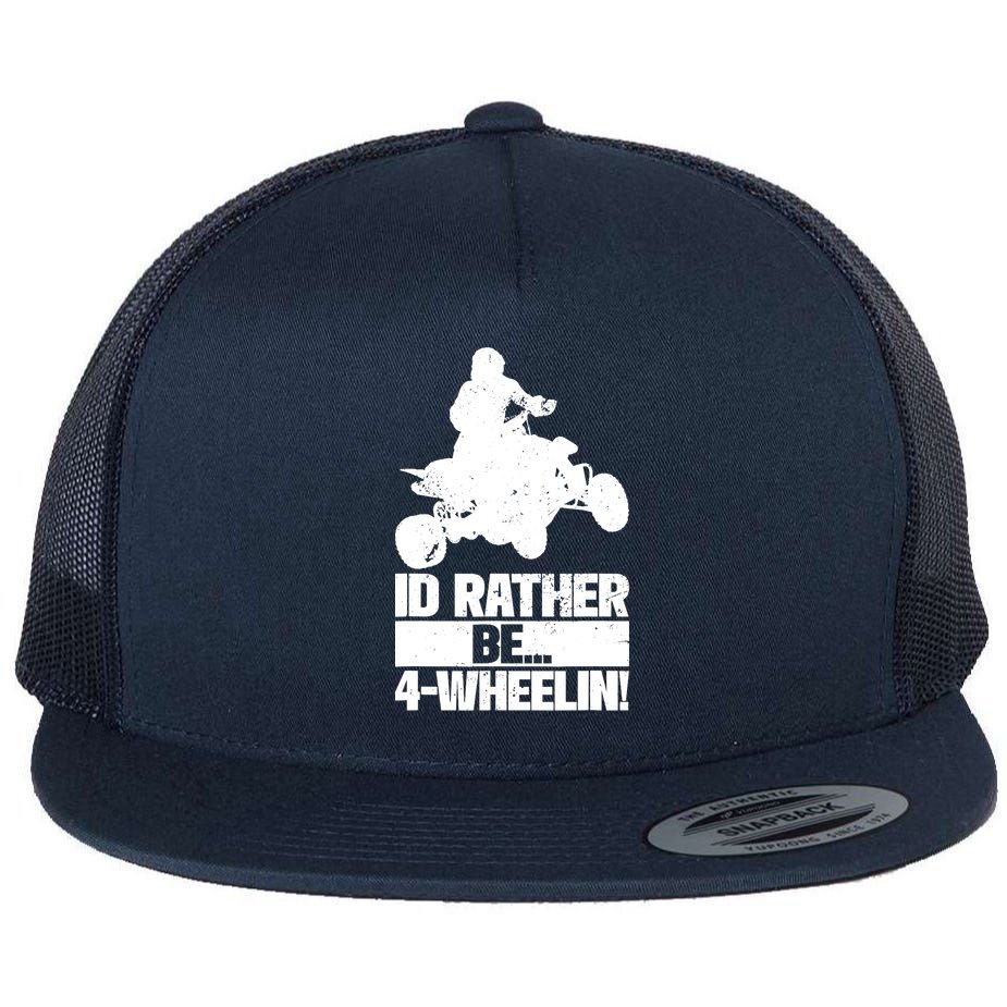 ATV Quad Four Wheeler Gear Off Roading ATV Quad Racing Flat Bill Trucker Hat