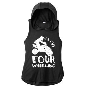 ATV Quad Four Wheeler Gear Off Roading ATV Quad Racing Ladies PosiCharge Tri-Blend Wicking Draft Hoodie Tank