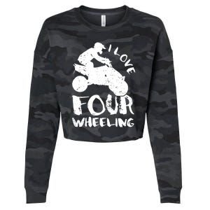 ATV Quad Four Wheeler Gear Off Roading ATV Quad Racing Cropped Pullover Crew