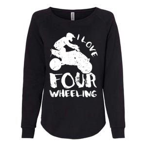 ATV Quad Four Wheeler Gear Off Roading ATV Quad Racing Womens California Wash Sweatshirt