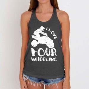 ATV Quad Four Wheeler Gear Off Roading ATV Quad Racing Women's Knotted Racerback Tank