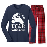 ATV Quad Four Wheeler Gear Off Roading ATV Quad Racing Women's Long Sleeve Flannel Pajama Set 