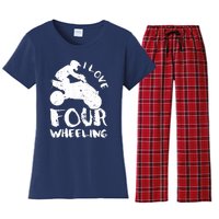 ATV Quad Four Wheeler Gear Off Roading ATV Quad Racing Women's Flannel Pajama Set