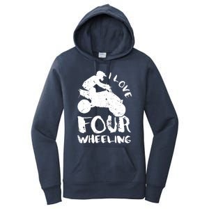 ATV Quad Four Wheeler Gear Off Roading ATV Quad Racing Women's Pullover Hoodie