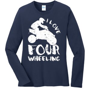 ATV Quad Four Wheeler Gear Off Roading ATV Quad Racing Ladies Long Sleeve Shirt