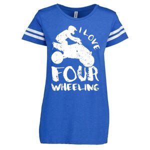 ATV Quad Four Wheeler Gear Off Roading ATV Quad Racing Enza Ladies Jersey Football T-Shirt