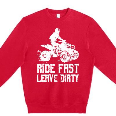 ATV Quad Four Wheeler Gear Off Roading ATV Quad Racing Premium Crewneck Sweatshirt