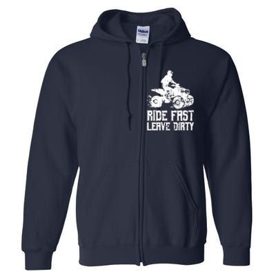 ATV Quad Four Wheeler Gear Off Roading ATV Quad Racing Full Zip Hoodie