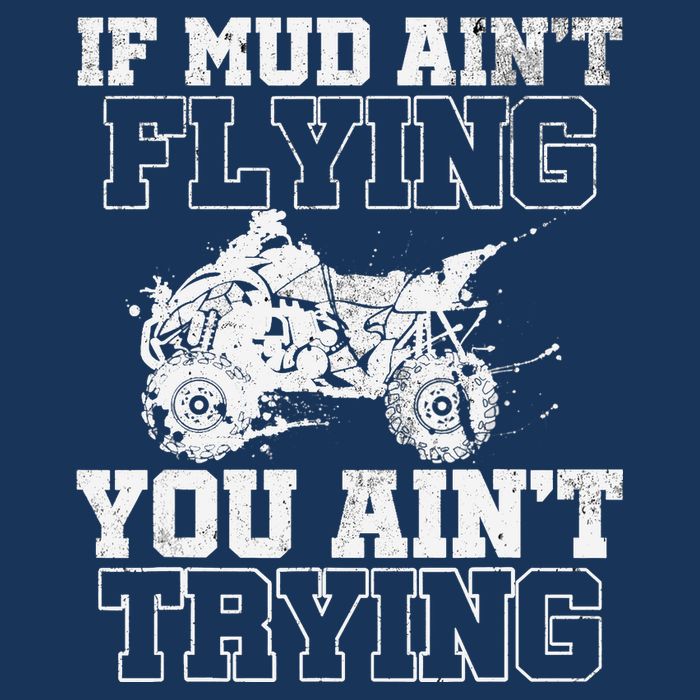 ATV Quad Four Wheeler Gear Mudding Gift Mud Aint Flying 16 in Basic Backpack