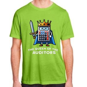 Auditor Queen Funny Illustration Calculator Tax Auditing Adult ChromaSoft Performance T-Shirt