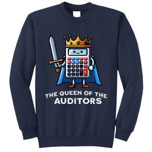 Auditor Queen Funny Illustration Calculator Tax Auditing Sweatshirt