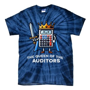 Auditor Queen Funny Illustration Calculator Tax Auditing Tie-Dye T-Shirt