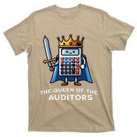 Auditor Queen Funny Illustration Calculator Tax Auditing T-Shirt