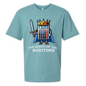 Auditor Queen Funny Illustration Calculator Tax Auditing Sueded Cloud Jersey T-Shirt