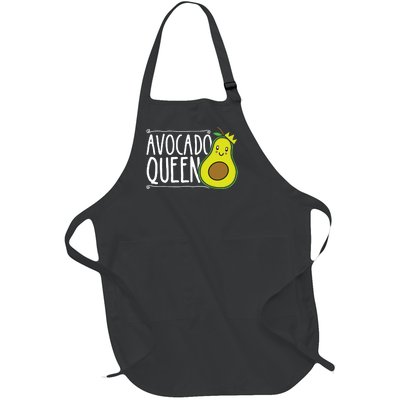 Avocado Queen Funny Avocado Lover Women Girl Avocado Full-Length Apron With Pockets