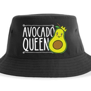 Avocado Queen Funny Avocado Lover Women Girl Avocado Sustainable Bucket Hat