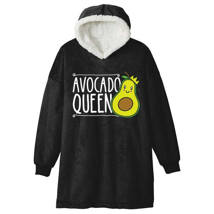 Avocado Queen Funny Avocado Lover Women Girl Avocado Hooded Wearable Blanket