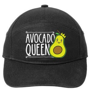 Avocado Queen Funny Avocado Lover Women Girl Avocado 7-Panel Snapback Hat