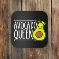 Avocado Queen Funny Avocado Lover Women Girl Avocado Coaster