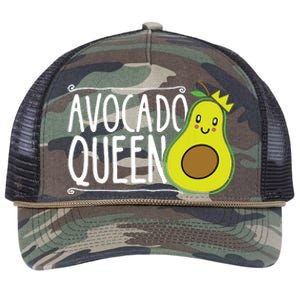 Avocado Queen Funny Avocado Lover Women Girl Avocado Retro Rope Trucker Hat Cap