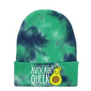 Avocado Queen Funny Avocado Lover Women Girl Avocado Tie Dye 12in Knit Beanie