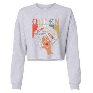 African Queen Gift Gift Educated Black Magic Gift Cropped Pullover Crew