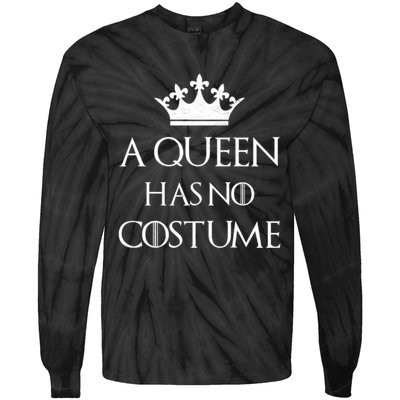 A Queen Has No Costume Funny Purim Queen Esther Costume Tie-Dye Long Sleeve Shirt