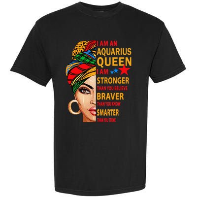 Aquarius queen I am stronger birthday gift Aquarius zodiac Garment-Dyed Heavyweight T-Shirt