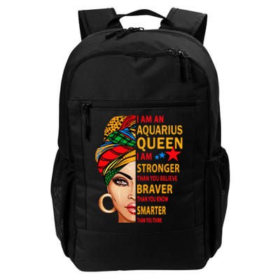 Aquarius queen I am stronger birthday gift Aquarius zodiac Daily Commute Backpack